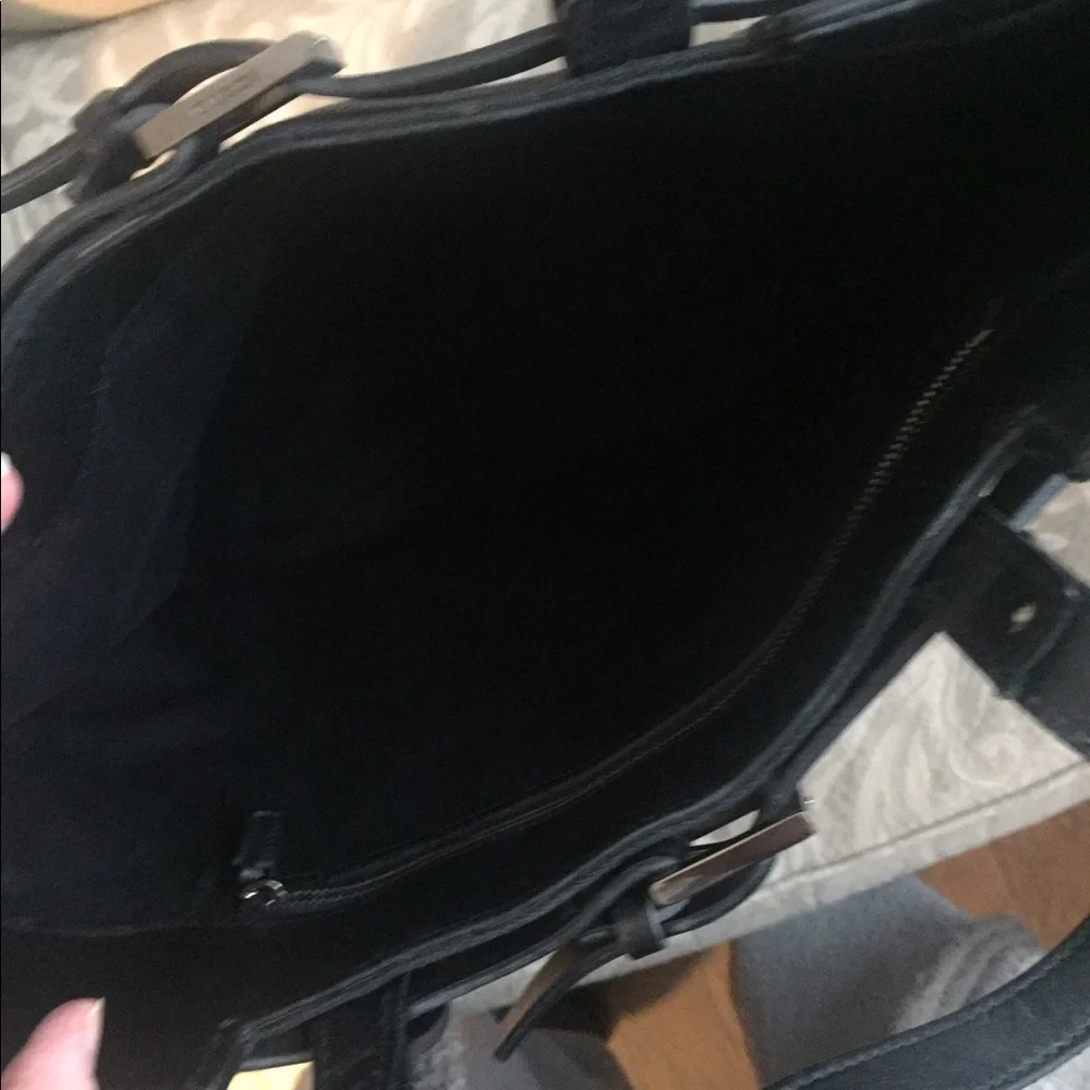Authentic Gucci Black Leather Tote Laptop bag
